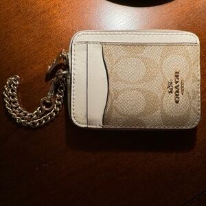 Gold Coach wristlet wallet